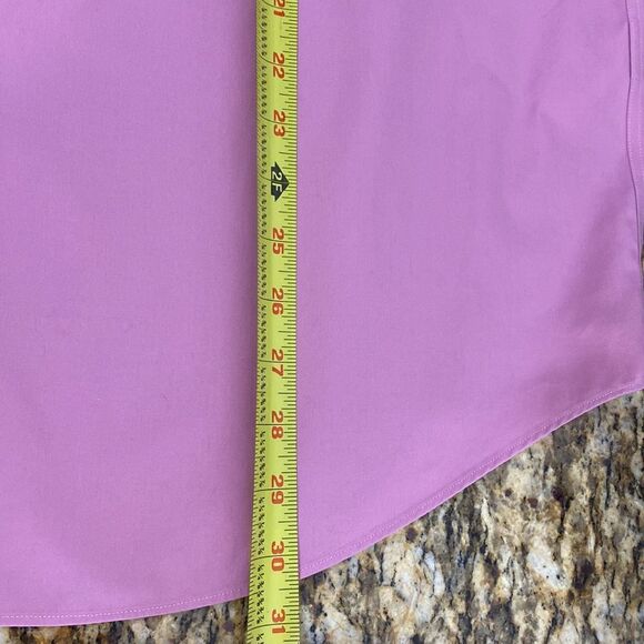 Talbots Wrinkle Resistant Pink Long Sleeves Button Down Shirt - Picture 9 of 9